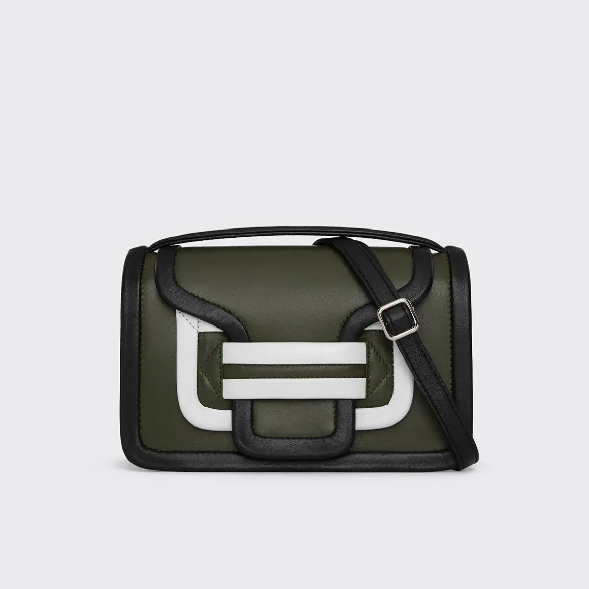 PIERRE HARDY ALPHA HANDBAG Kaki,white,black Clearance
