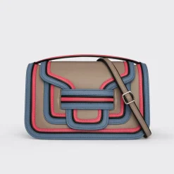 PIERRE HARDY ALPHA MAXI HANDBAG Taupe,raspberry,bluesky Store