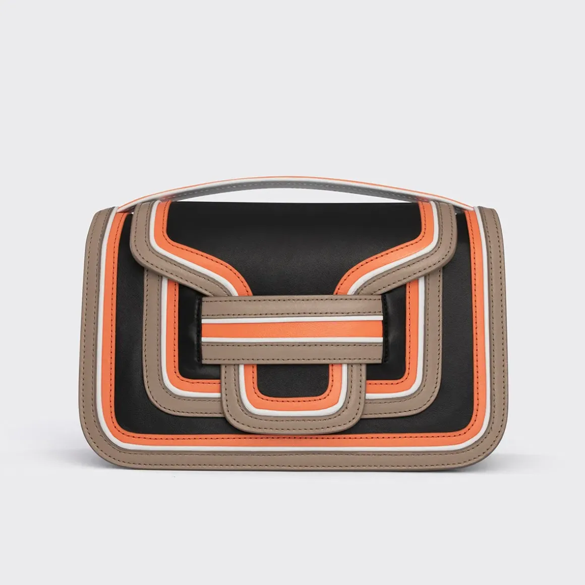 PIERRE HARDY ALPHA MAXI HANDBAG Black,white,orange Outlet
