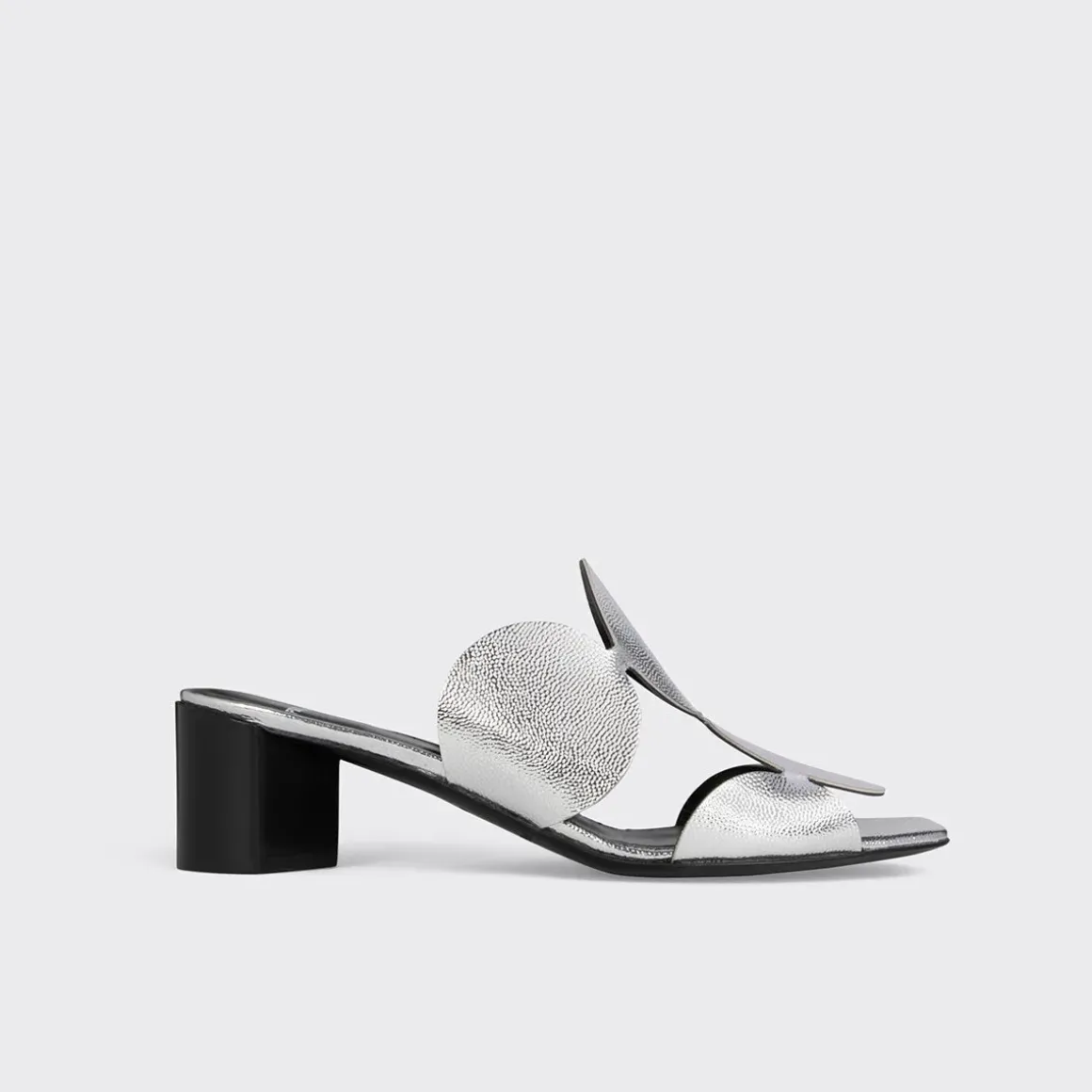 PIERRE HARDY BULLES HEELED MULE Silver Cheap