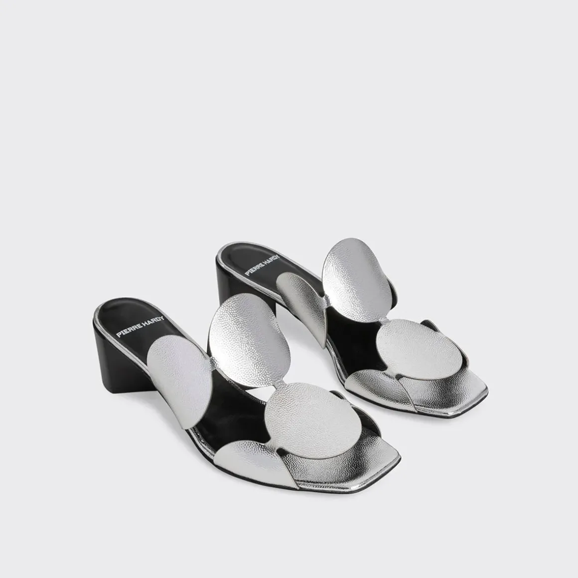 PIERRE HARDY BULLES HEELED MULE Silver Cheap