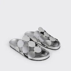 PIERRE HARDY BULLES MULE Silver Flash Sale