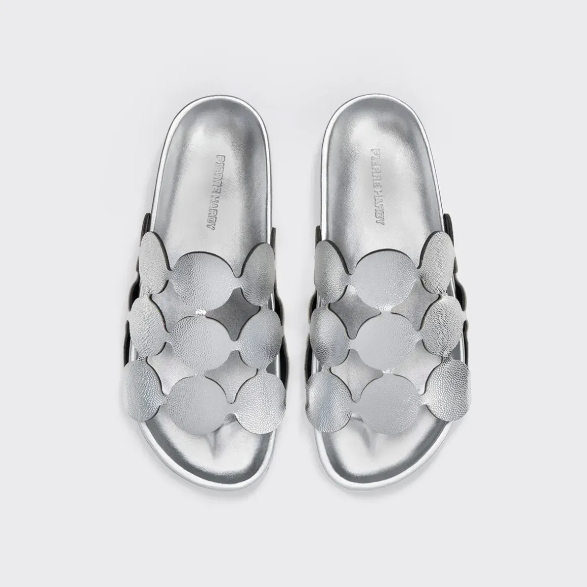 PIERRE HARDY BULLES MULE Silver Flash Sale