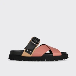 PIERRE HARDY CROSS RIDER FLAT SANDAL Blush,beige,black Outlet