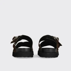 PIERRE HARDY CROSS RIDER FLAT SANDAL Leopard Best Sale