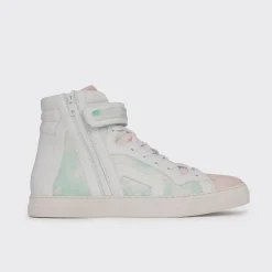PIERRE HARDY 112 HIGH-TOP SNEAKERS White,green,pink Cheap