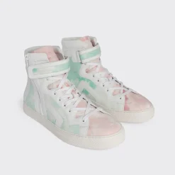 PIERRE HARDY 112 HIGH-TOP SNEAKERS White,green,pink Cheap