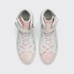 PIERRE HARDY 112 HIGH-TOP SNEAKERS White,green,pink Cheap