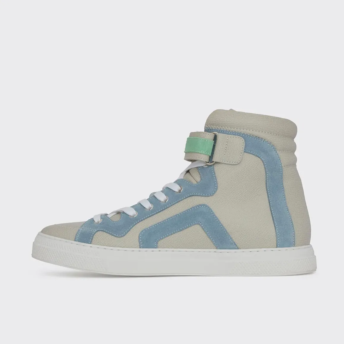 PIERRE HARDY 112 HIGH-TOP SNEAKERS Offwhite,blue,gree Best Sale