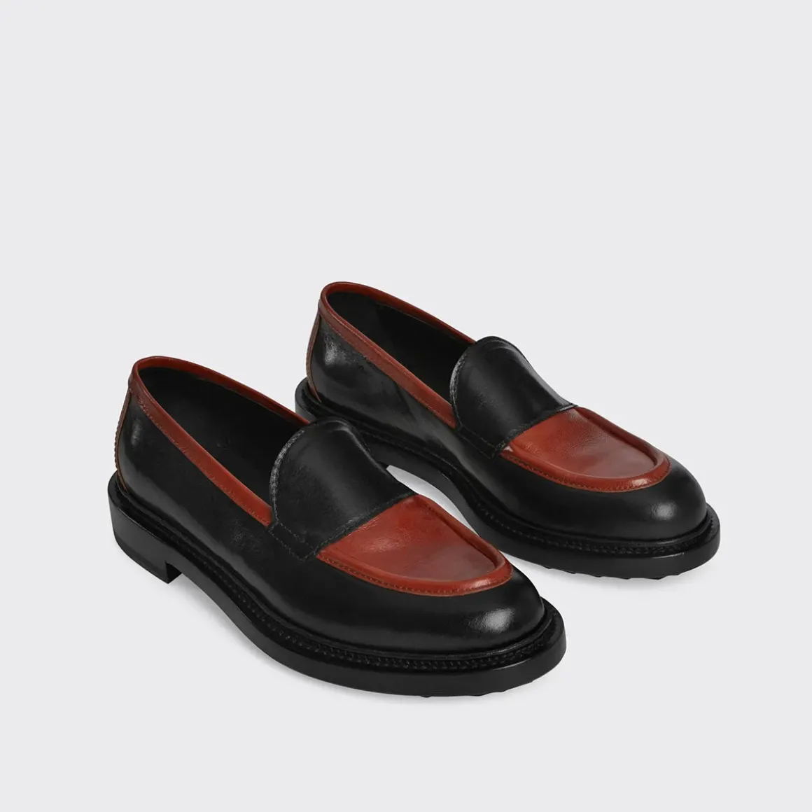 PIERRE HARDY JOHN LOAFER Black,mahogany Discount