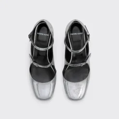 PIERRE HARDY MARY JANE BALLERINA Silver Fashion