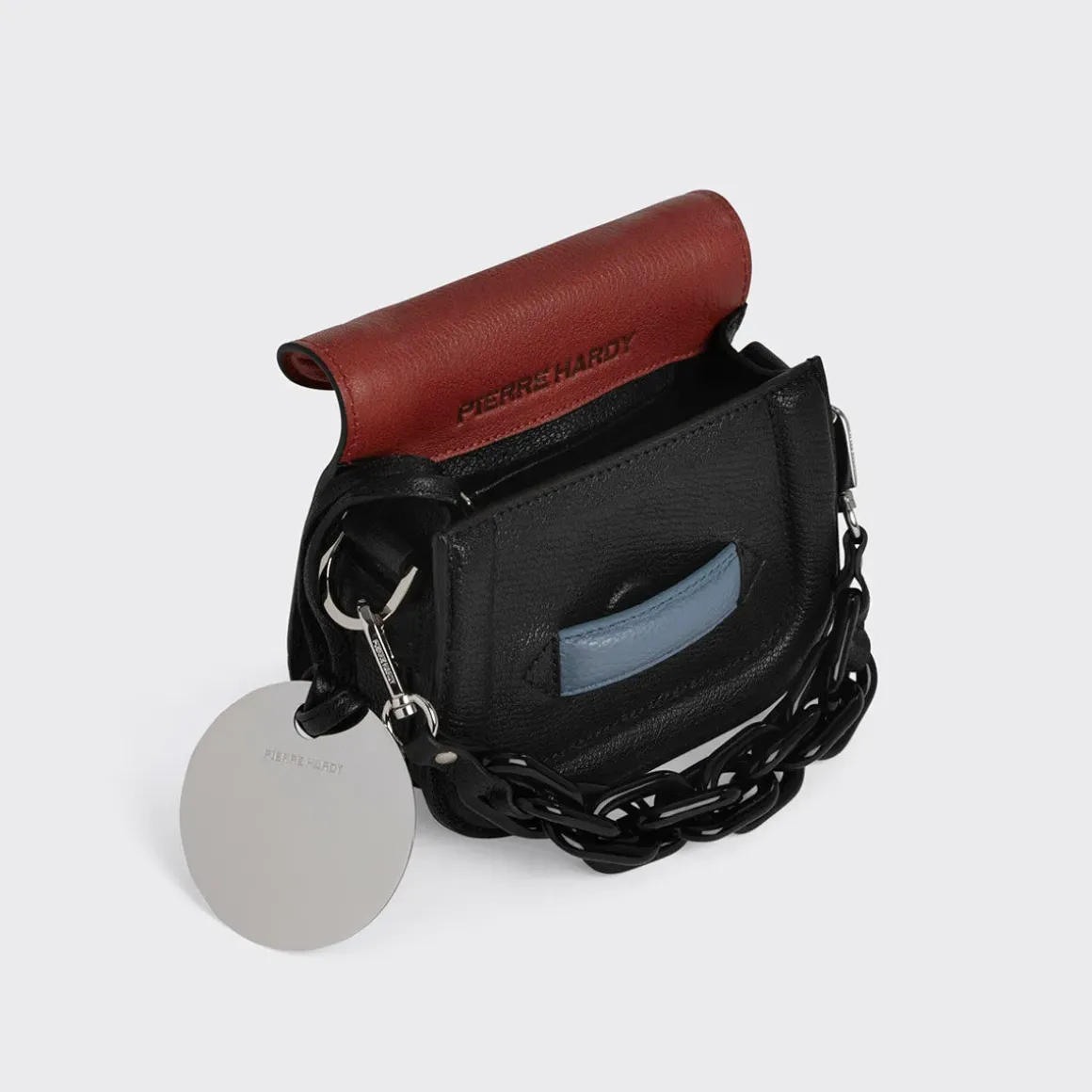 PIERRE HARDY MICRO ALPHAVILLE BAG Mahogany,black,bluesky Best Sale
