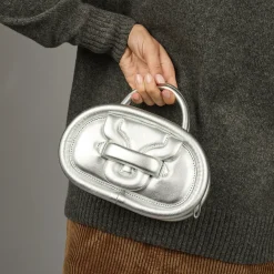 PIERRE HARDY MINI ALPHA STRIKE BAG Silver Store