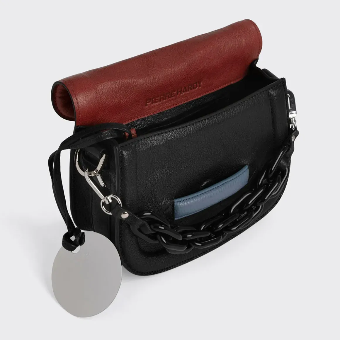 PIERRE HARDY MINI ALPHAVILLE BAG Mahogany,black,bluesky New