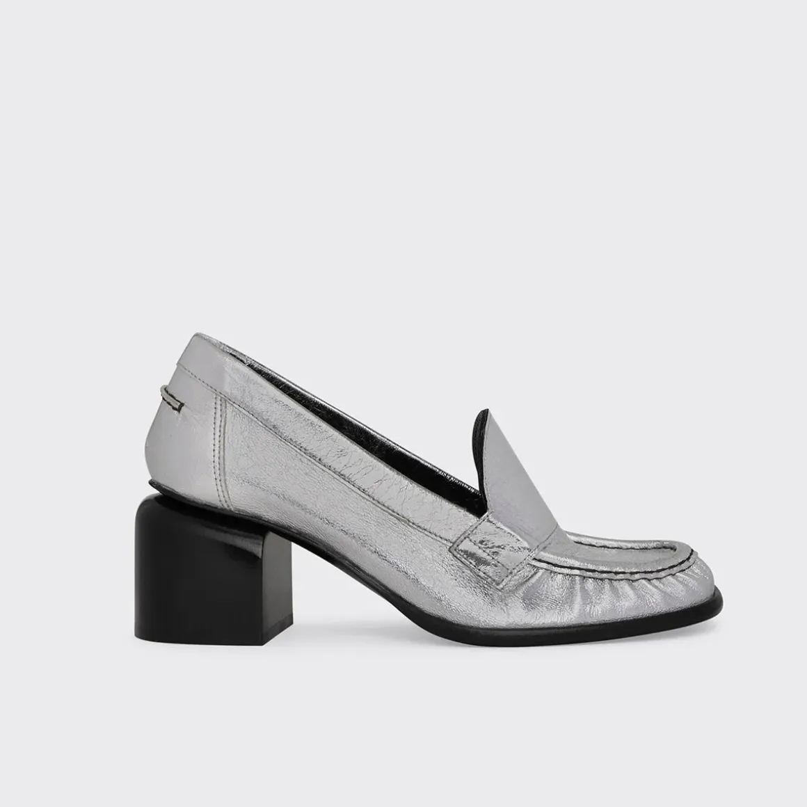 PIERRE HARDY ROMY HEELED LOAFER Silver Fashion