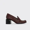 PIERRE HARDY ROMY HEELED LOAFER Burgundy Cheap