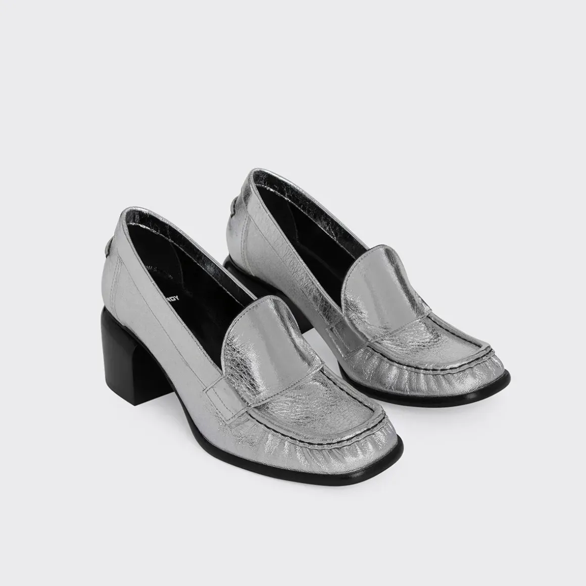 PIERRE HARDY ROMY HEELED LOAFER Silver Fashion