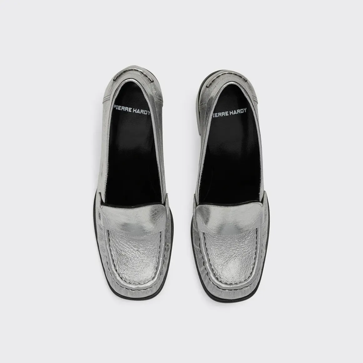 PIERRE HARDY ROMY HEELED LOAFER Silver Fashion