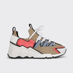 PIERRE HARDY TREK COMET SNEAKERS Beige,white,raspberry Outlet
