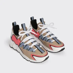 PIERRE HARDY TREK COMET SNEAKERS Beige,white,raspberry Outlet