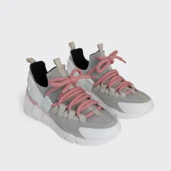 PIERRE HARDY TREK COMET SNEAKERS Pink,green,lightgrey,white Cheap
