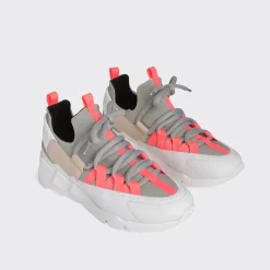 PIERRE HARDY TREK COMET SNEAKERS Lightgrey,white,pink Cheap