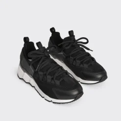 PIERRE HARDY TREK COMET SNEAKERS Black,white New
