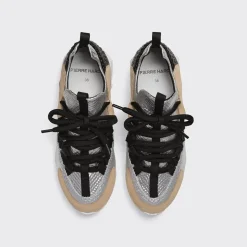 PIERRE HARDY TREK COMET SNEAKERS Silver,black Cheap
