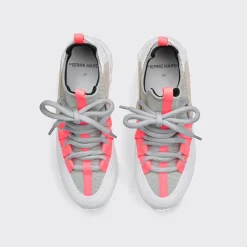 PIERRE HARDY TREK COMET SNEAKERS Lightgrey,white,pink Cheap