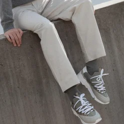 PIERRE HARDY TREK COMET SNEAKERS Kaki,lightgrey,white Hot