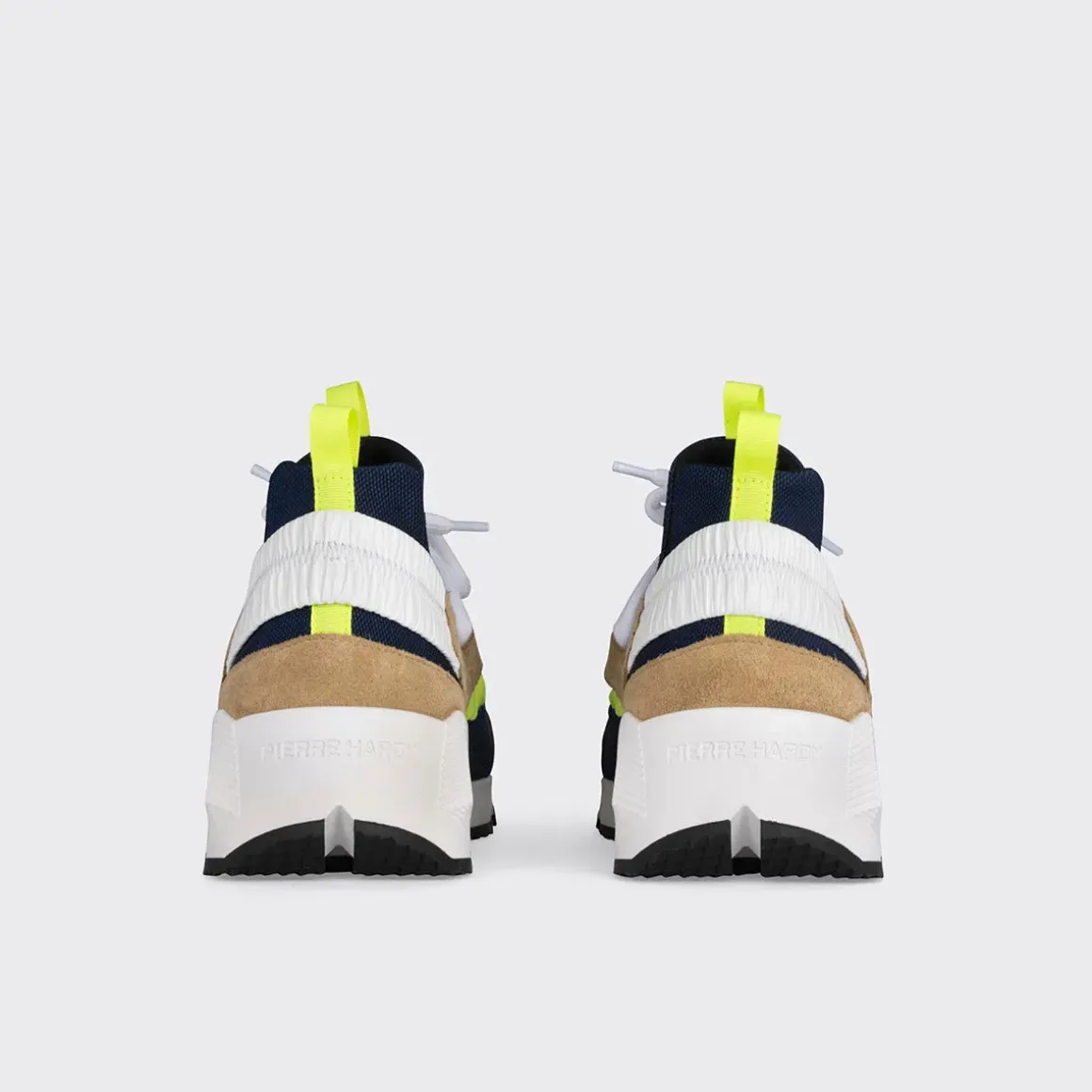 PIERRE HARDY TREK COMET SNEAKERS Sand,navy,yellow Cheap