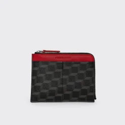PIERRE HARDY VALOIS COIN PURSE Black,red Flash Sale